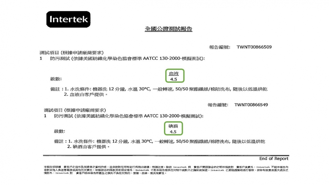 防污/抑菌/防蟎/耐水洗 檢測報告 - EYWA三御森活 | 啟動對大自然的渴望